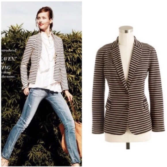 New J.Crew Black Stripes Blazer - Picture 3 of 7